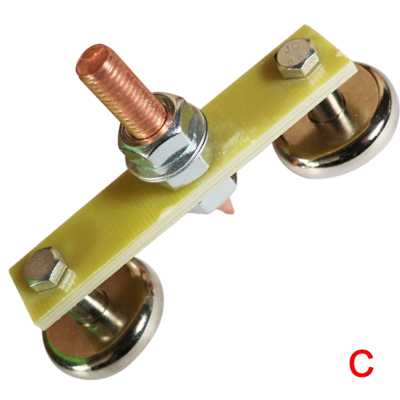 Welding Magnet Head,Copper Tail Welding Stability Magnetic Welding Ground Clamp Magnetic Welding Support with Wire 2pcs